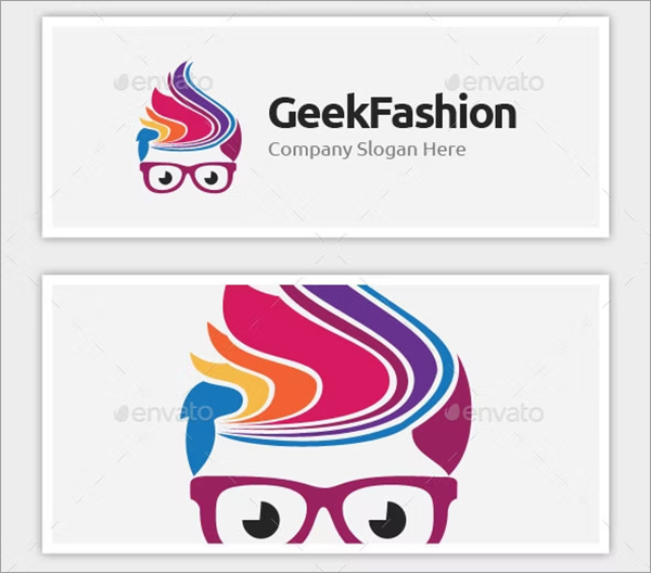 Geek Fashion Logo Template