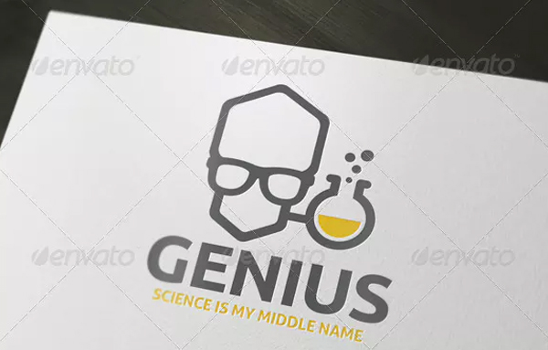 Genius Lab Geek Logo Template