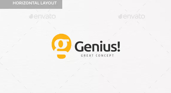 Genius Light Bulb Logo Template