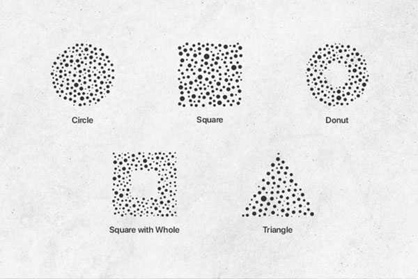 Geometric Dotted Shapes Photoshop Brushes