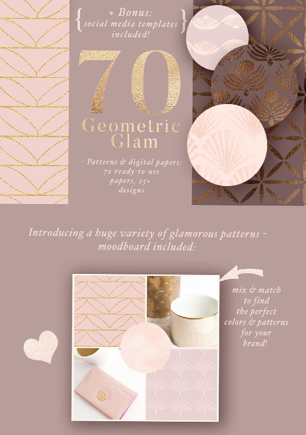 Geometric Glam Patterns