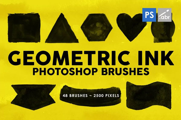 Geometric Ink Photoshop Stamp Brushes