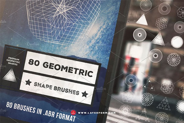 Geometry Shape Photoshop Brushes