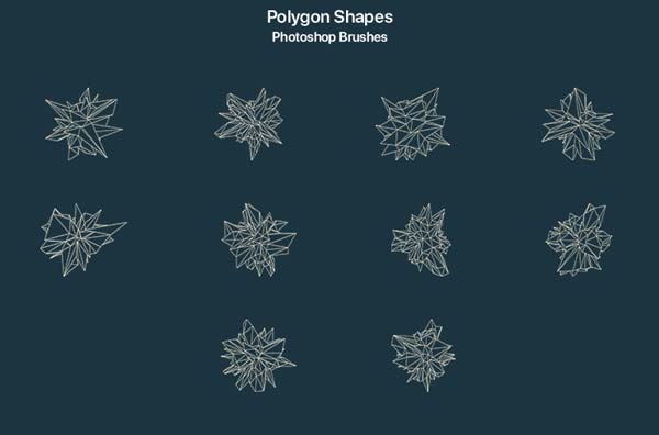Geometry Shapes Photoshop Brushes Set
