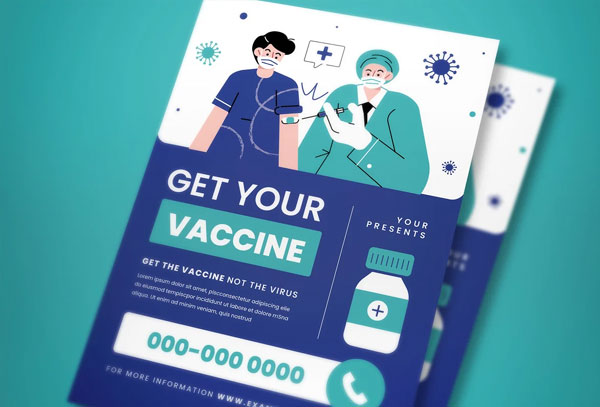 Get Your Vaccine Event Flyer Set Template