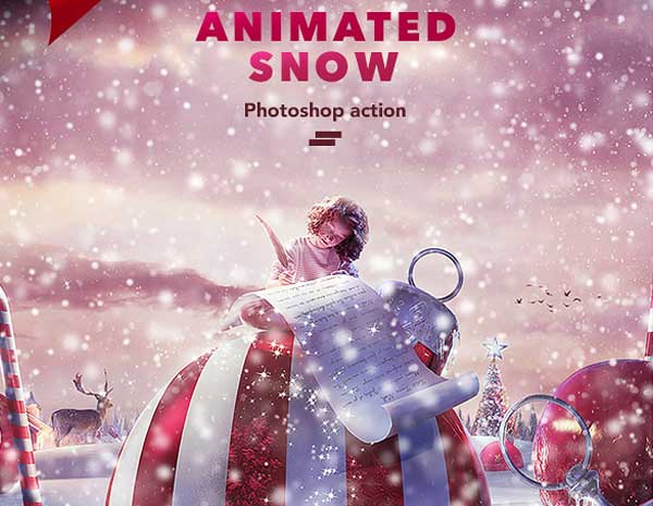 Gif Animated Snow Photoshop Action