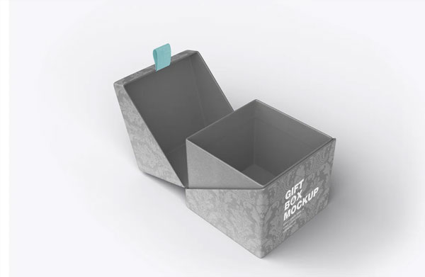 Gift Cardboard Box Mockup