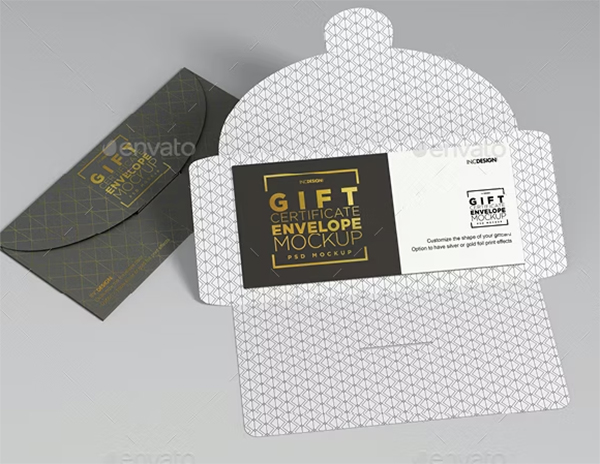 Gift Envelope Invitation Gift Check Mockup