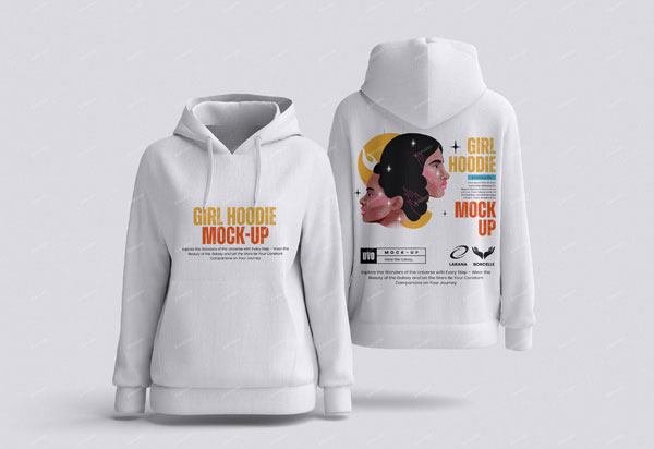 Girl Hoodie Mockup Bundle Set