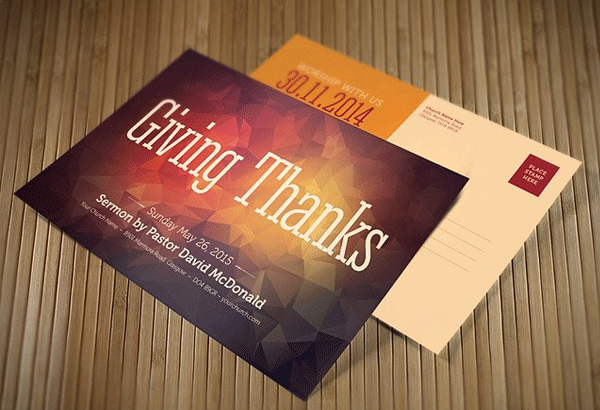 Giving Thanks Church Postcard