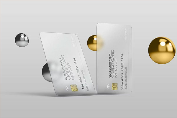 Glass Effect Credit Card Mockup