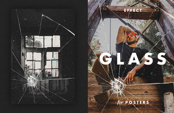Glass Fracture Effect Action For Photoshop