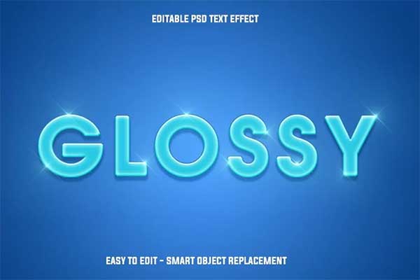 Glass Glossy Text Photoshop Actions