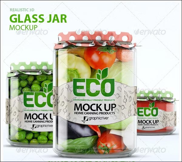 Glass Jar Mockup Design
