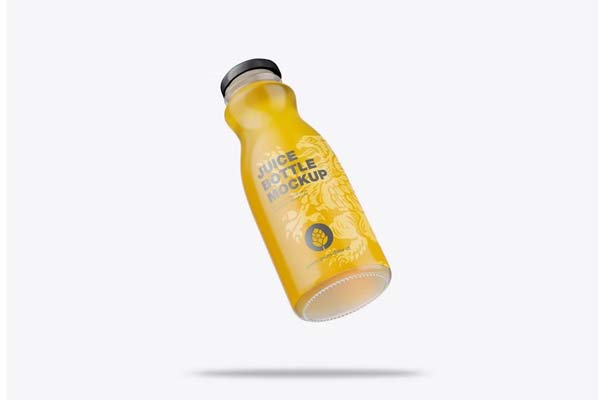 Glass Juice Bottle Mockup