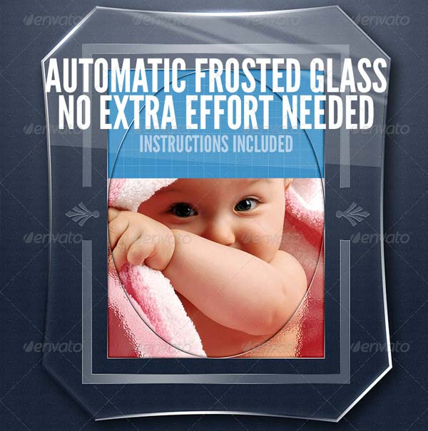 Glass Photo Frames Mockup