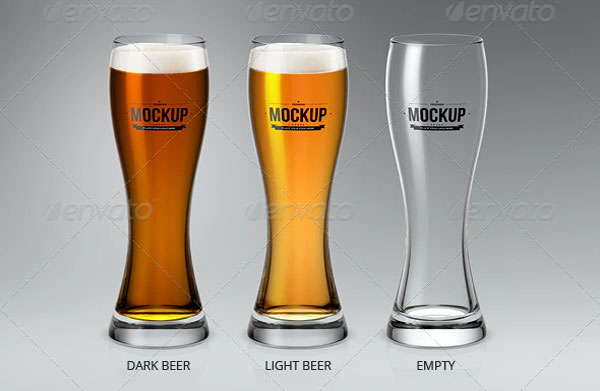 Glass of Beer Logo Mock-Up