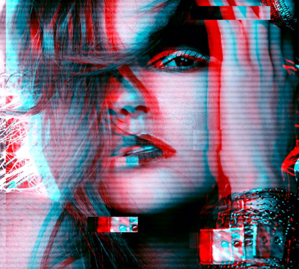 Glitch Effect Action For Photoshop