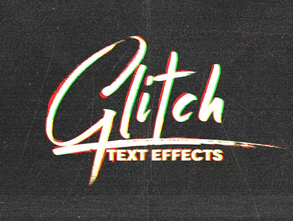 Glitch Photoshop Text Effects