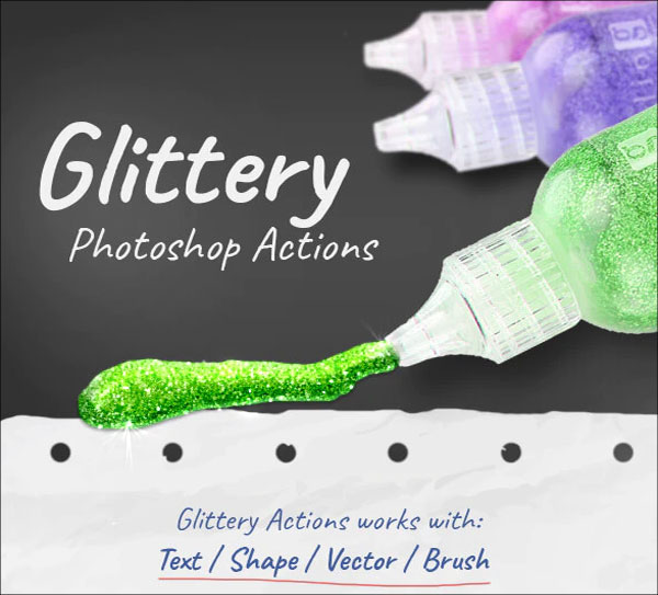 Glittery Photoshop Actions