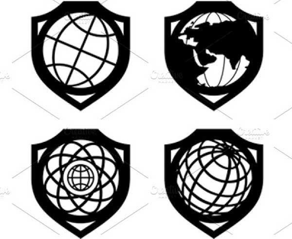 Globe Security Logo Design Templates