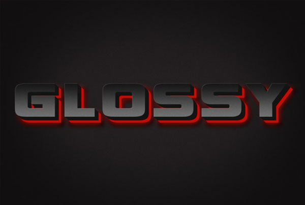 Glossy 3D Editable Photoshop Text Style Effect