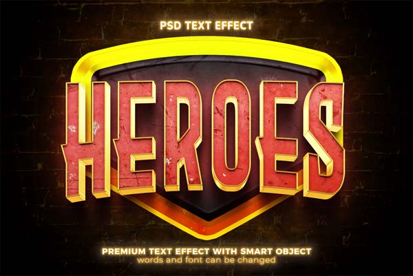 Glossy 3D Font Effect