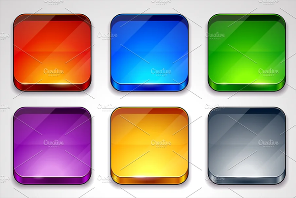 Glossy App Icons Frames