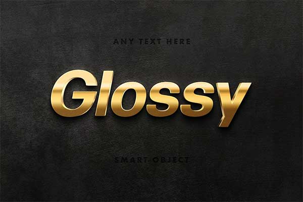 Glossy Metal Text Photoshop Actions