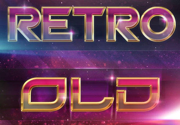 Glossy Retro Photoshop Styles Pack