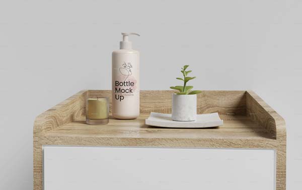 Glossy Shampoo Bottle Mockup