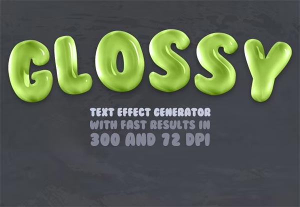 Glossy Text - Photoshop Action