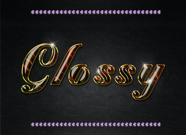 Glossy Text Layer Style PS Actions