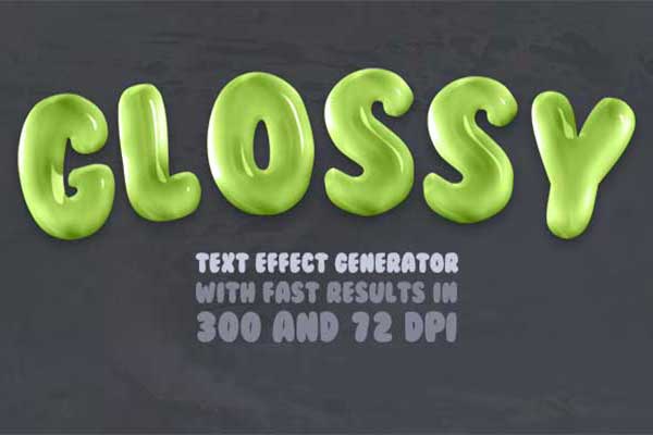 Glossy Text Photoshop Actions