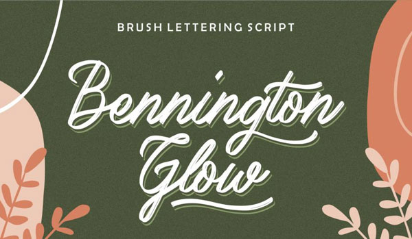 Glow Brush Lettering