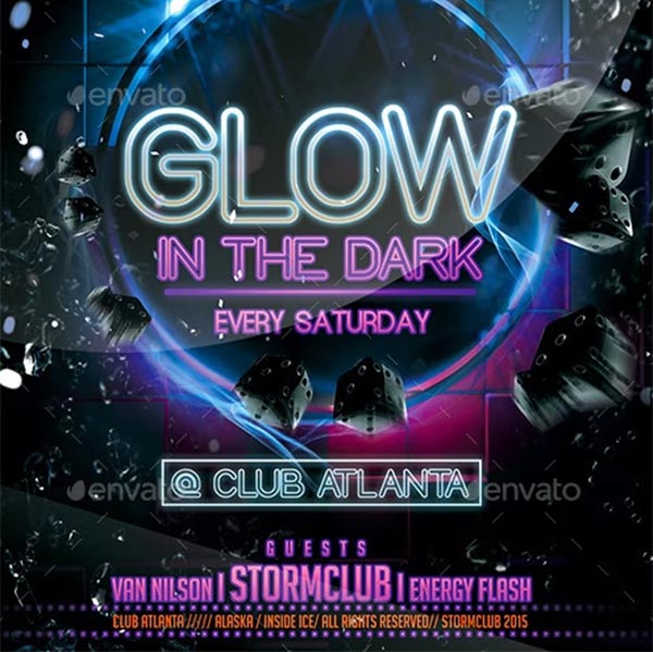Glow Party Paint Flyer