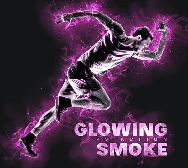 Glowing Smoke Photoshop Action