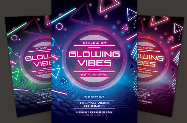 Glowing Vibes Flyer Template