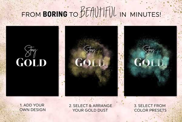 Gold Dust Glitter Effects