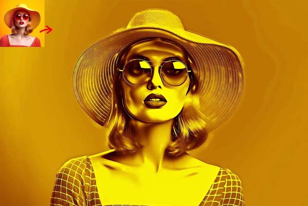 Gold Photo Effect Photoshop Action Template