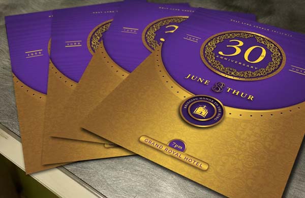 Gold and Violet Anniversary Flyer
