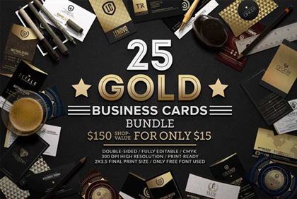 Gold Business Cards Bundle