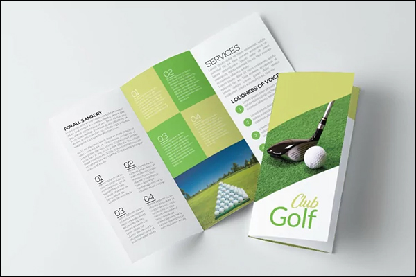 Golf Club Trifold Brochure Template