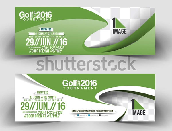 Golf Cup Banner Design Template