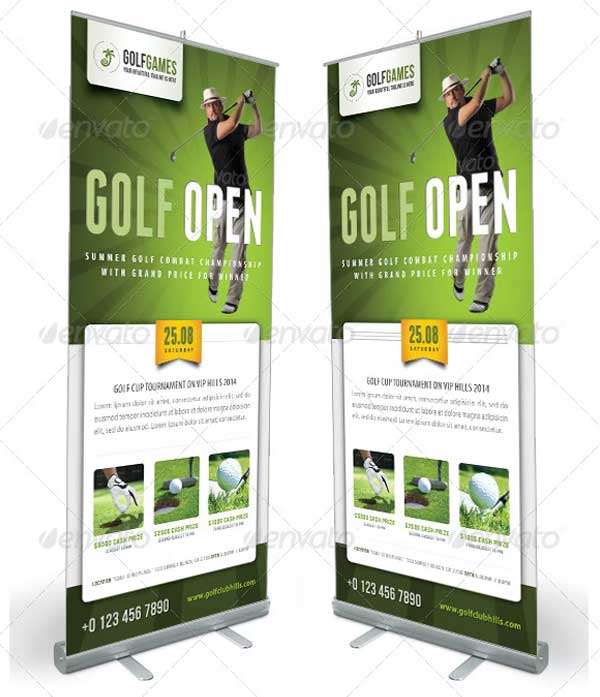 Golf Event Editable Banner Template