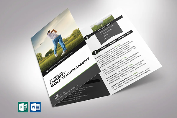 Golf Tournament Brochure Word Template