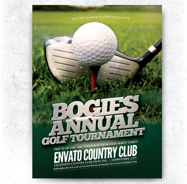 Golf Tournament Event Flyer Design Template