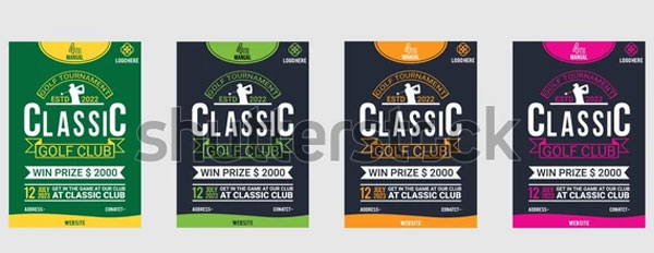 Golf Tournament Invitation Flyer Template