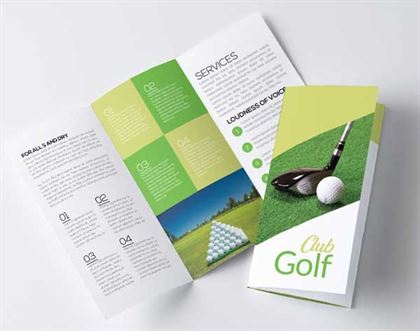 Golf Club Sport Trifold Brochure