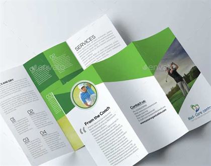 Golf Club Tri Fold Brochure Template